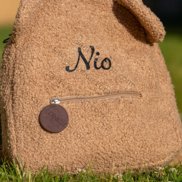 sac à dos enfant en tissu bouclette