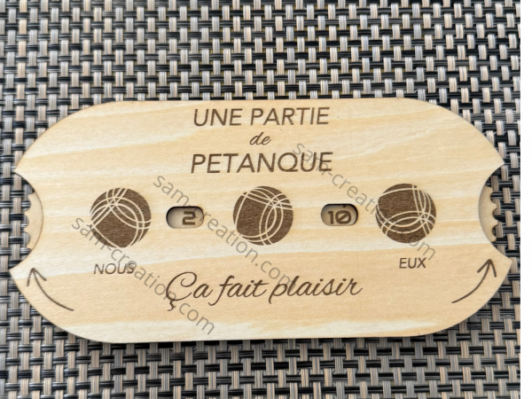 compteur de pétanque en bois
