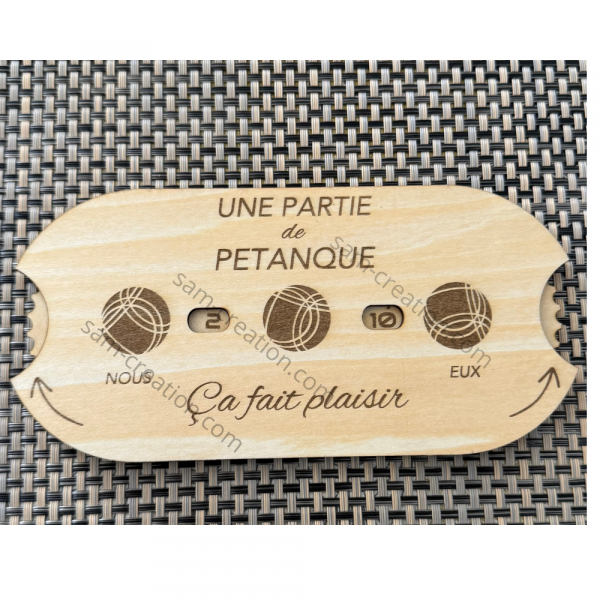 compteur de pétanque en bois