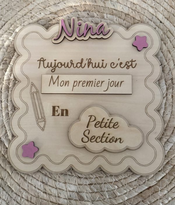 pancarte de rentré personnalisée